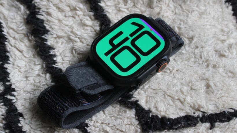 apple watch ultra 2 in black on a rug