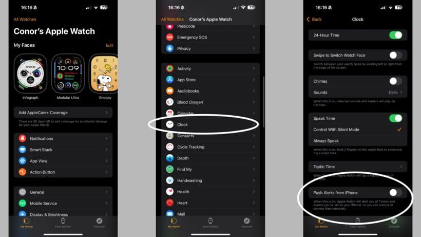 The imperfect solution to separating an iPhone alarm from the Apple Watch -  Wareable