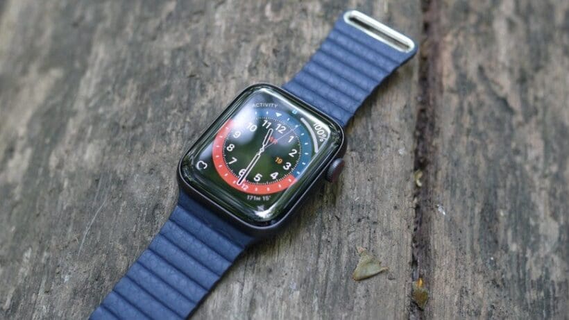 smartwatch showing watch face
