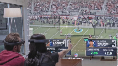 Microsoft imagines watching the Superbowl through HoloLens Microsoft imagines watching the Superbowl through HoloLens