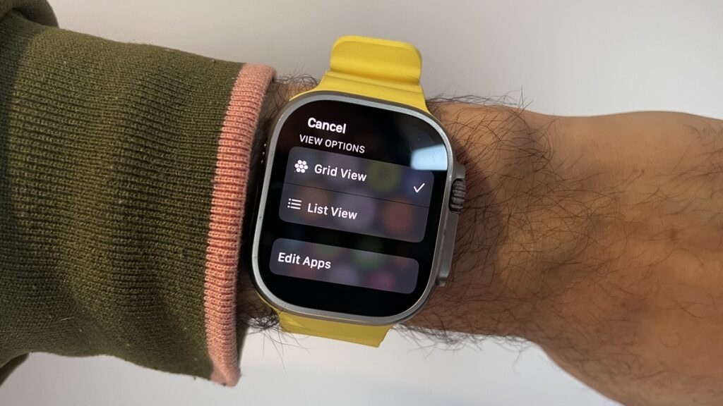 App layout menu