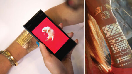 Microsoft Research's metallic smart tattoo works as an NFC tag