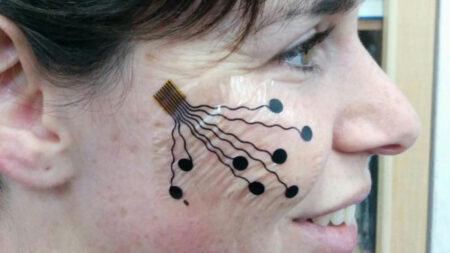 This temp tech tattoo tracks your facial expressions and reads muscle activity