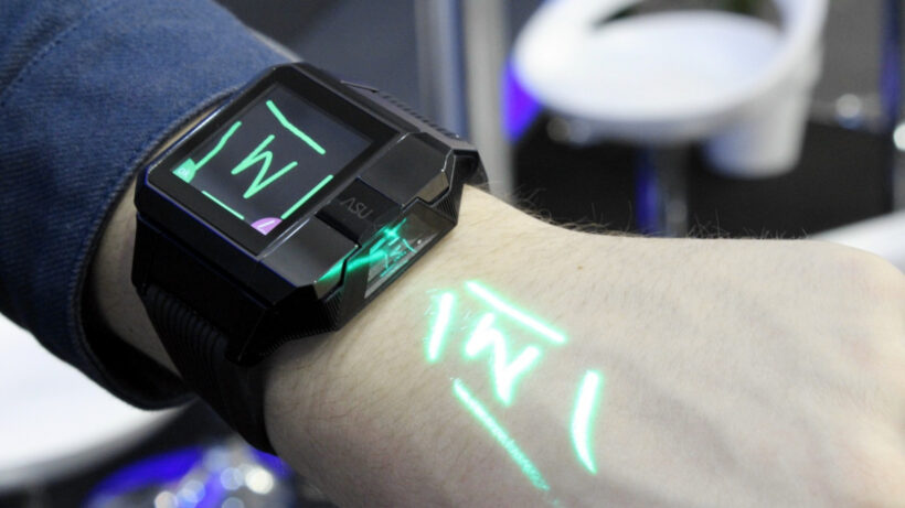 Haier’s Asu smartwatch projects texts, stats and drawings onto your hand