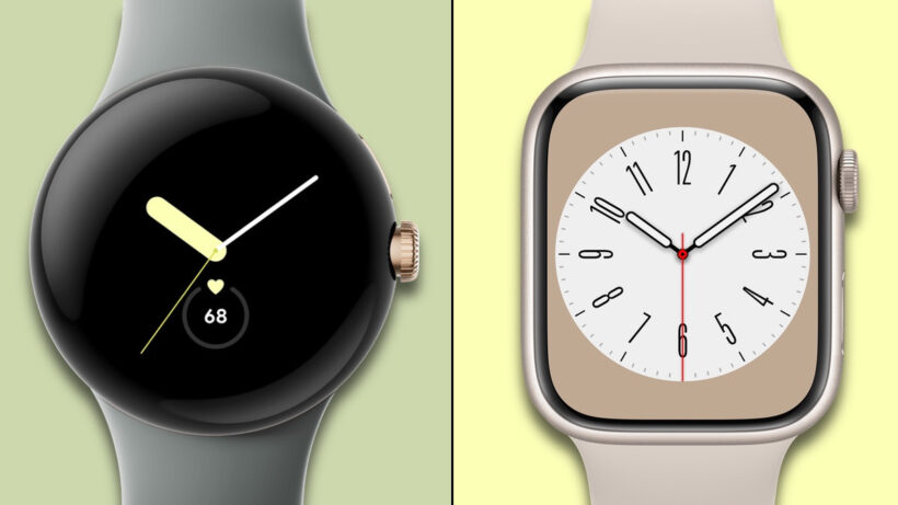 Google Pixel Watch v Apple Watch Series 8 – all the key differences