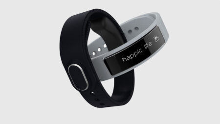 This smart band vibrates around your wrist for screen-free navigation