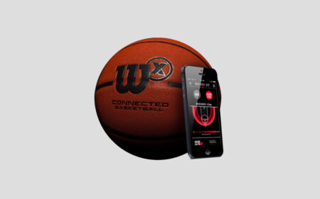 Wilson X smart basketball helps you shoot some b-ball outside of the school Wilson X smart basketball helps you shoot some b-ball outside of the school