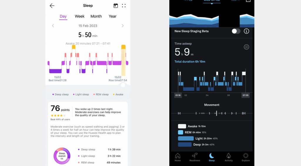 Huawei Watch Buds sleep