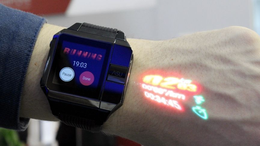 Haier’s Asu smartwatch projects texts, stats and drawings onto your hand