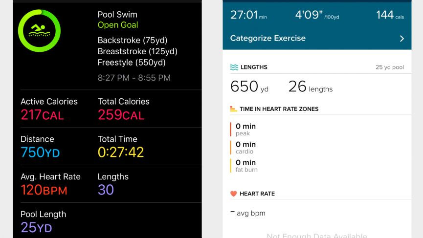 Swimming with Apple Watch Series 3 and Fitbit Ionic