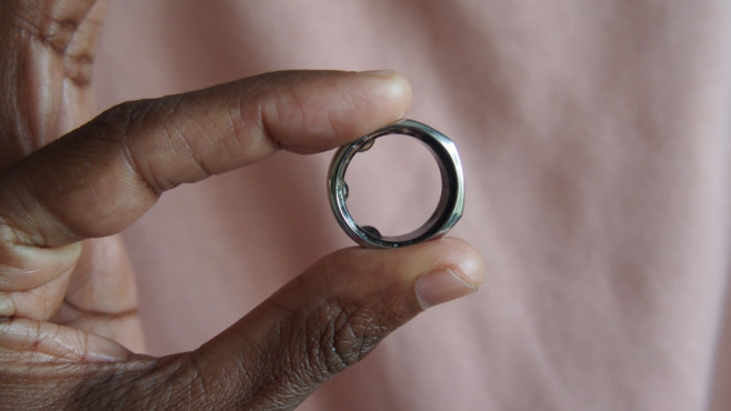Ultrahuman on finger