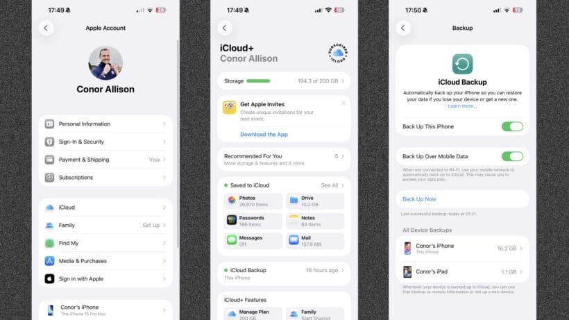 watchos 26 backup
