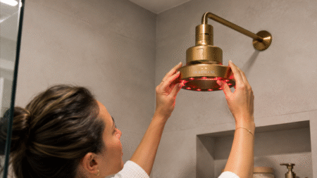 HigherDOSE Showerhead review: Luxury wellness upgrade or expensive gimmick? higherdose red light showerhead filter review