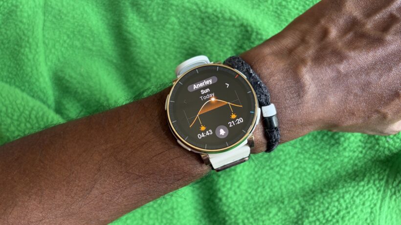 Amazfit Active 3 Premium sun information