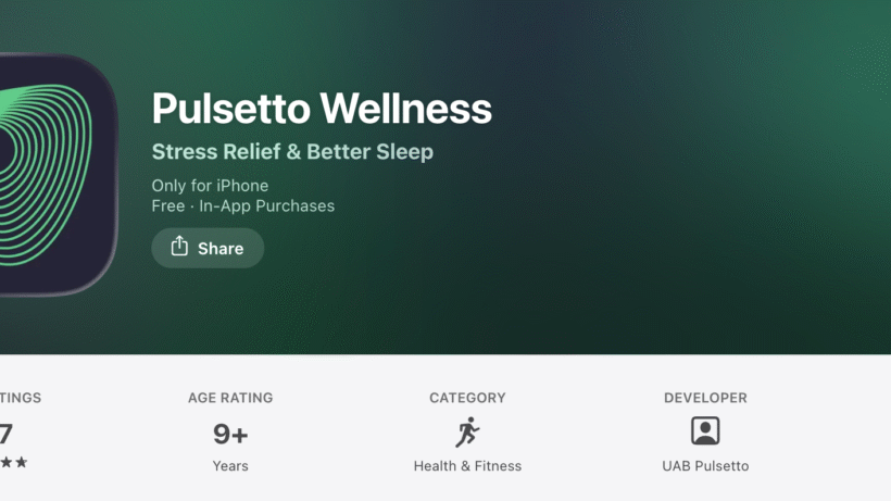 Pulsetto app page