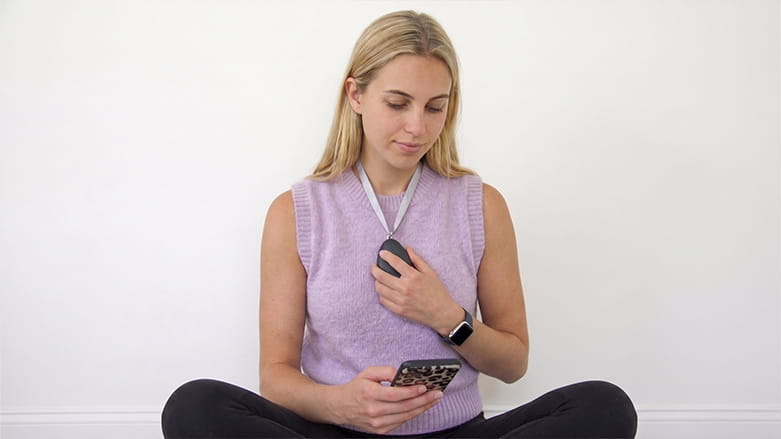 Sensate vagus nerve toning device in session