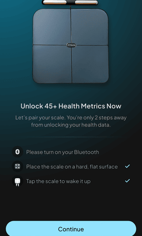 Setting up Hume Health app