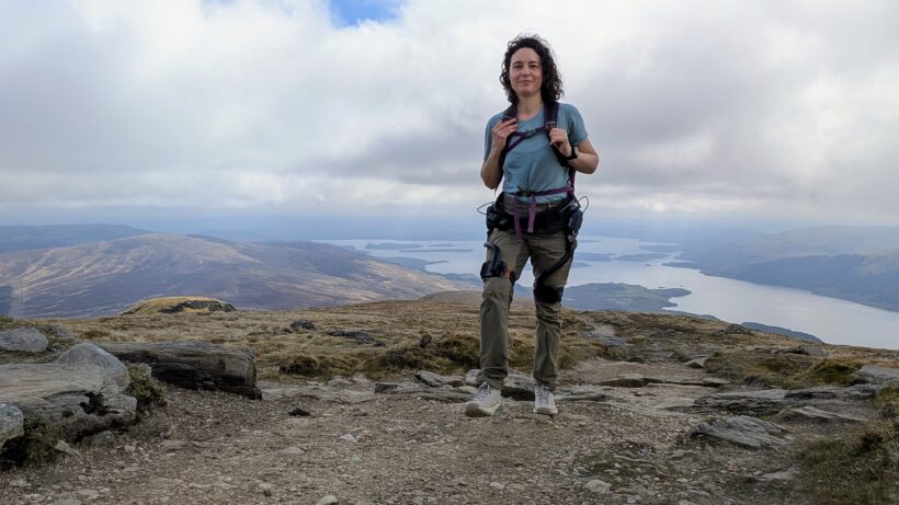 Julia Clarke testing hiking exoskeletons
