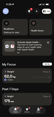 Inside Withings Body+ app